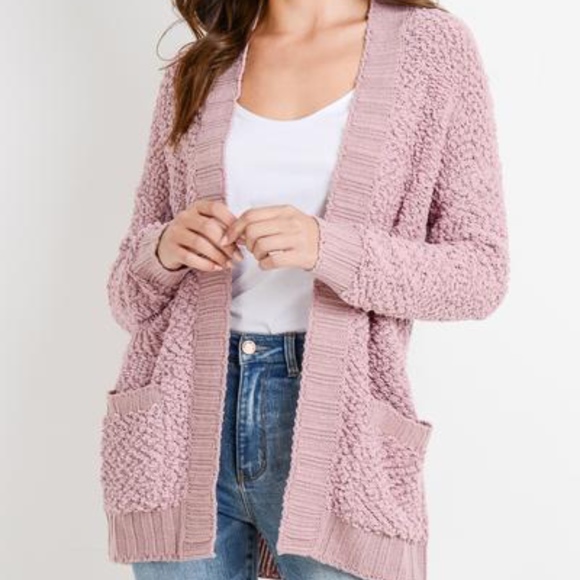 Adler & Sage Boutique Sweaters - Makenzie Popcorn Yarn Cardigan